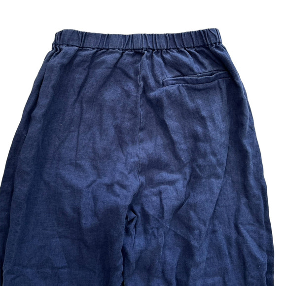 Suzie Kondi Linen Pants Size XS The Delos Pants in 100% Linen Light Blue Gray - Picture 8 of 10